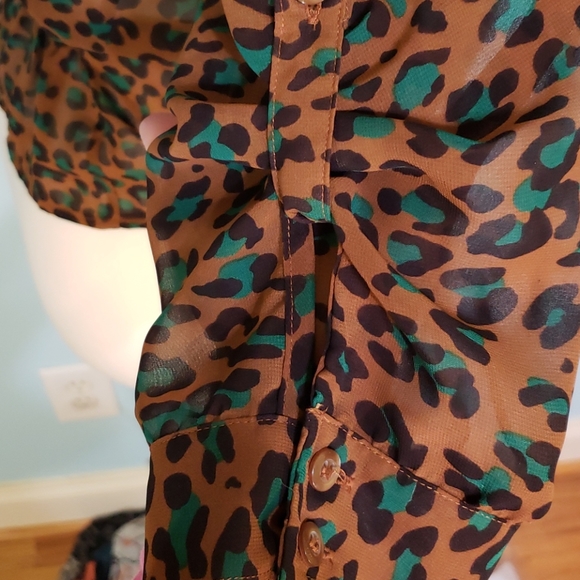 Mine...Sheer, leopard print shirt - Picture 6 of 13